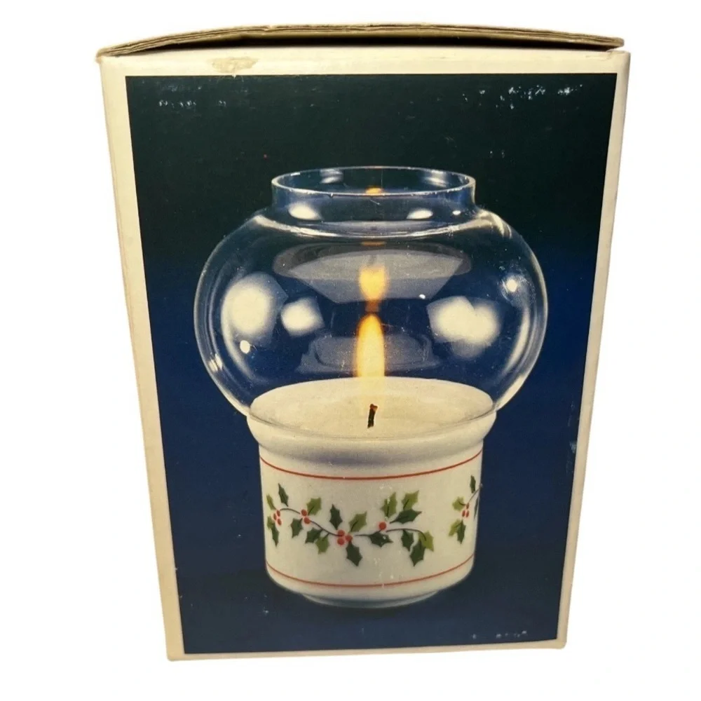Vintage Colonial Candle Hollyridge Mini Lamp w/ Box – Christmas Decor